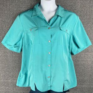 Maggie Barnes Button Top Womens Size 2X Work Office Capsule Minimal Professional